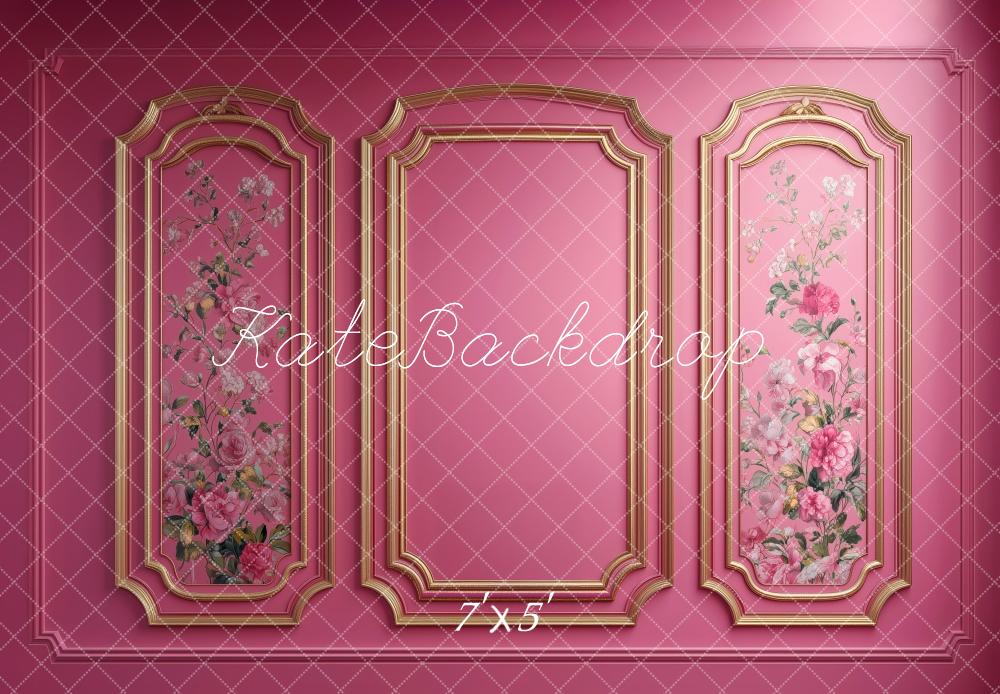 Kate Pink Elegant Panels Wall Backdrop Designed by Patty Roberts - Kate Backdrop AU