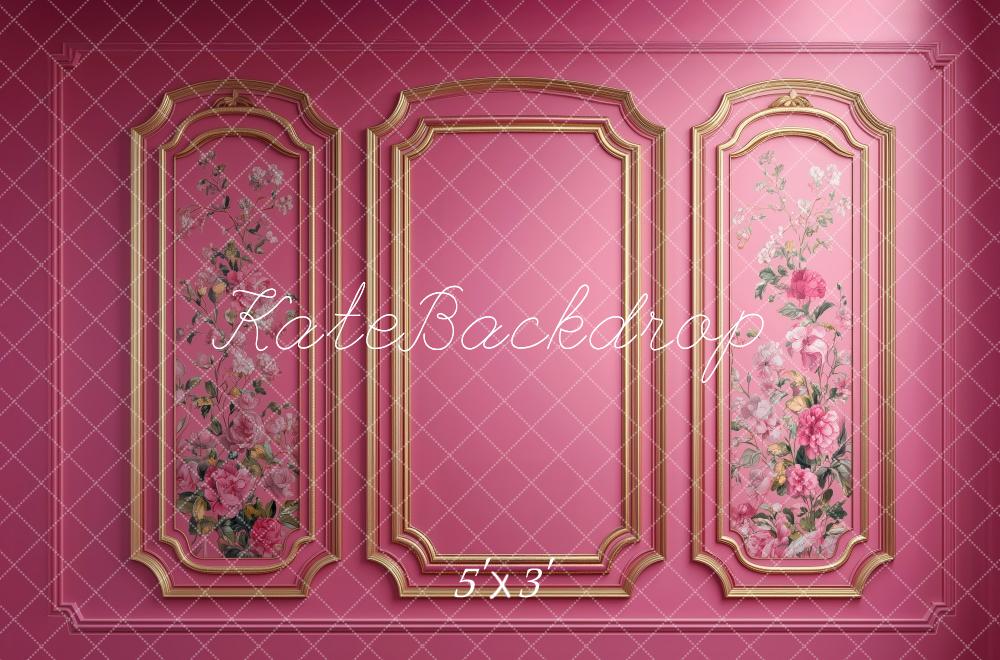 Kate Pink Elegant Panels Wall Backdrop Designed by Patty Roberts - Kate Backdrop AU