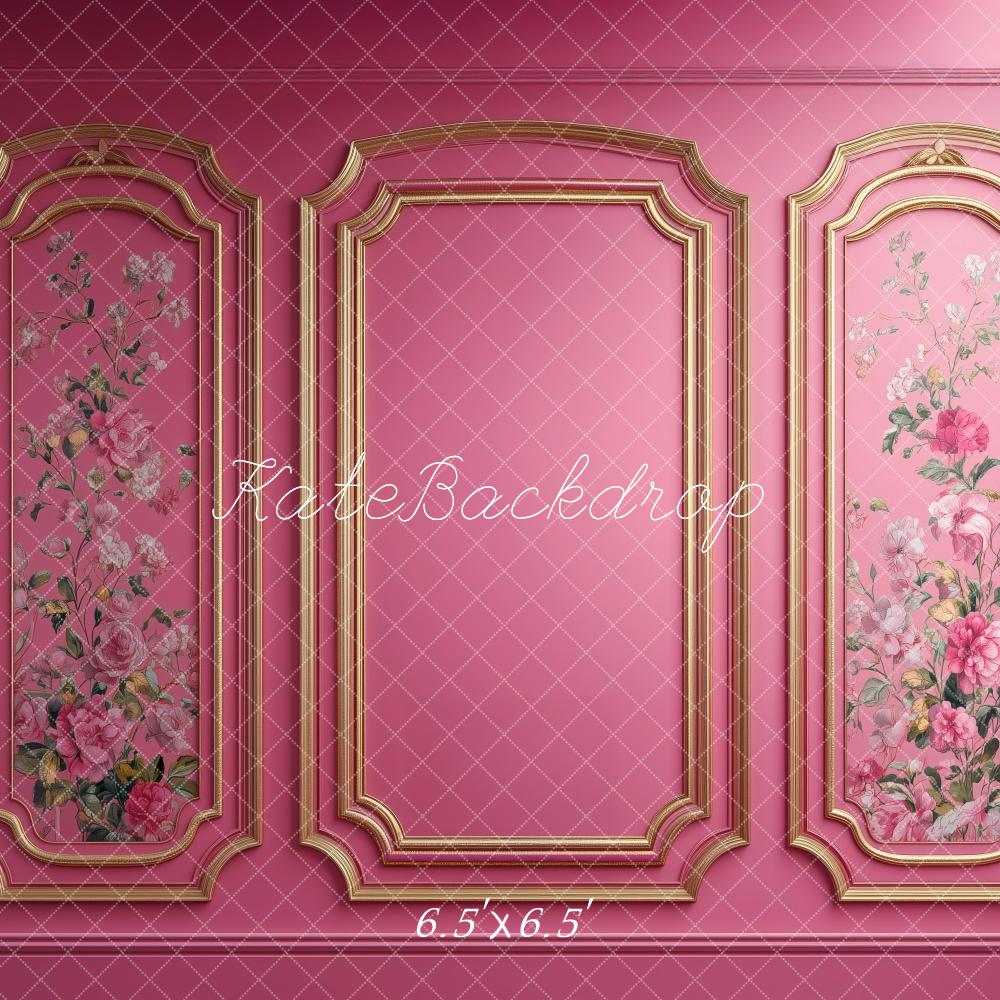 Kate Pink Elegant Panels Wall Backdrop Designed by Patty Roberts - Kate Backdrop AU