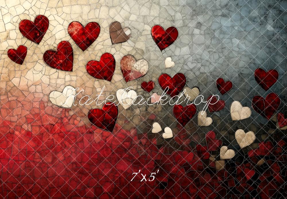 Kate Valentine Mosaic Heart Gradient Wall Backdrop Designed by Patty Roberts - Kate Backdrop AU
