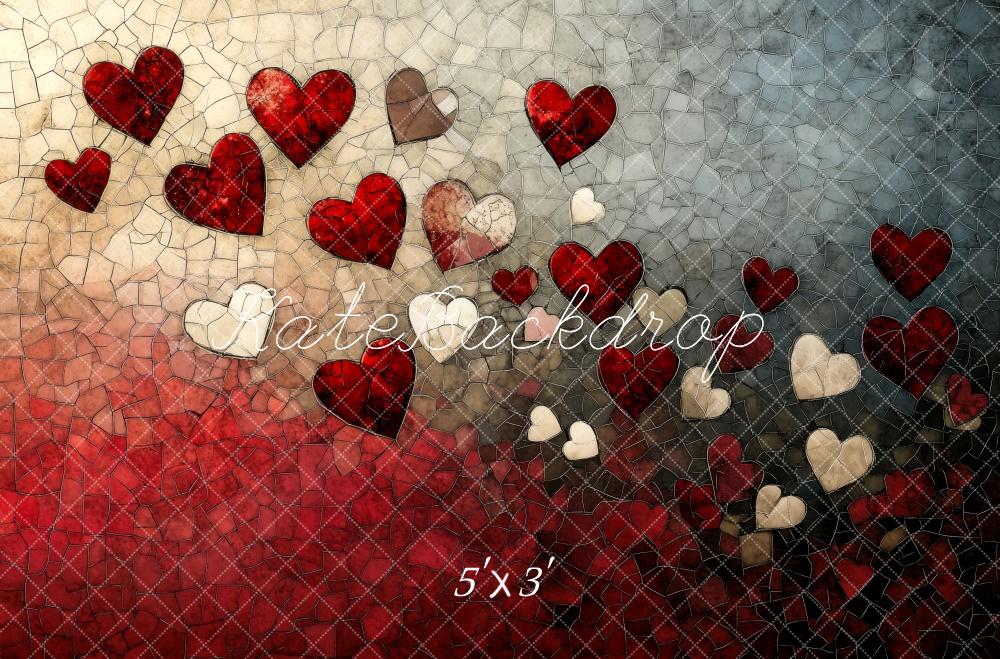 Kate Valentine Mosaic Heart Gradient Wall Backdrop Designed by Patty Roberts - Kate Backdrop AU