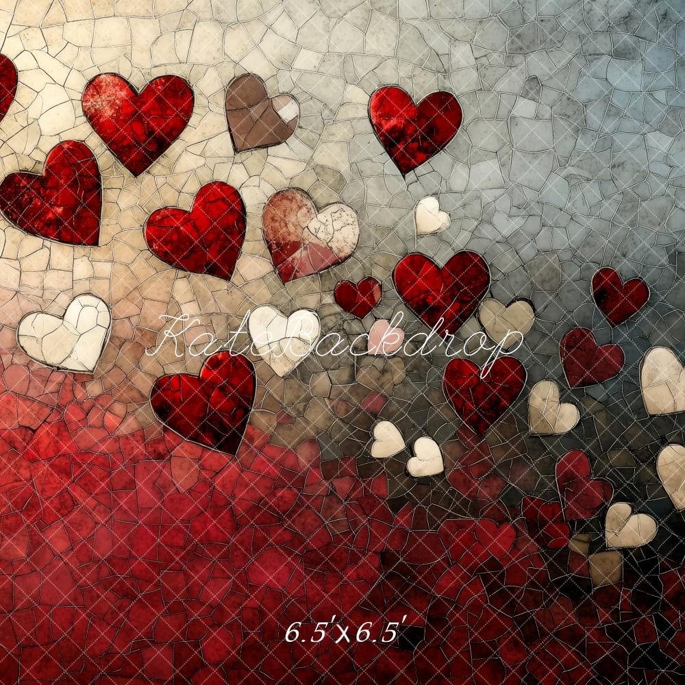 Kate Valentine Mosaic Heart Gradient Wall Backdrop Designed by Patty Roberts - Kate Backdrop AU