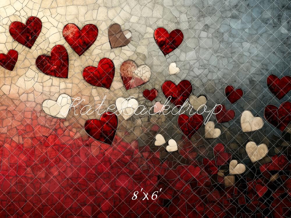 Kate Valentine Mosaic Heart Gradient Wall Backdrop Designed by Patty Roberts - Kate Backdrop AU