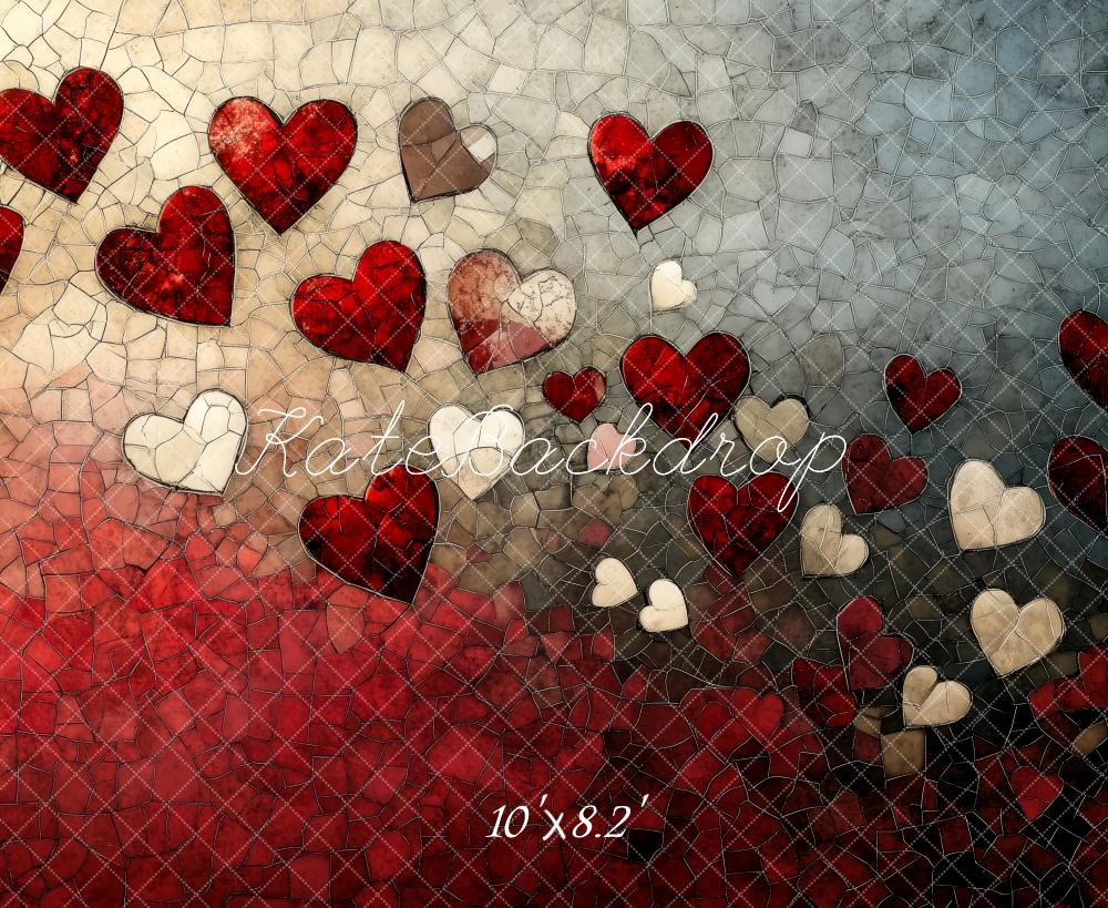 Kate Valentine Mosaic Heart Gradient Wall Backdrop Designed by Patty Roberts - Kate Backdrop AU
