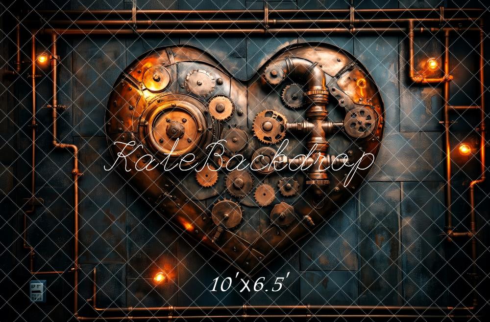 Kate Steampunk Heart Gears Backdrop Designed by Patty Roberts - Kate Backdrop AU