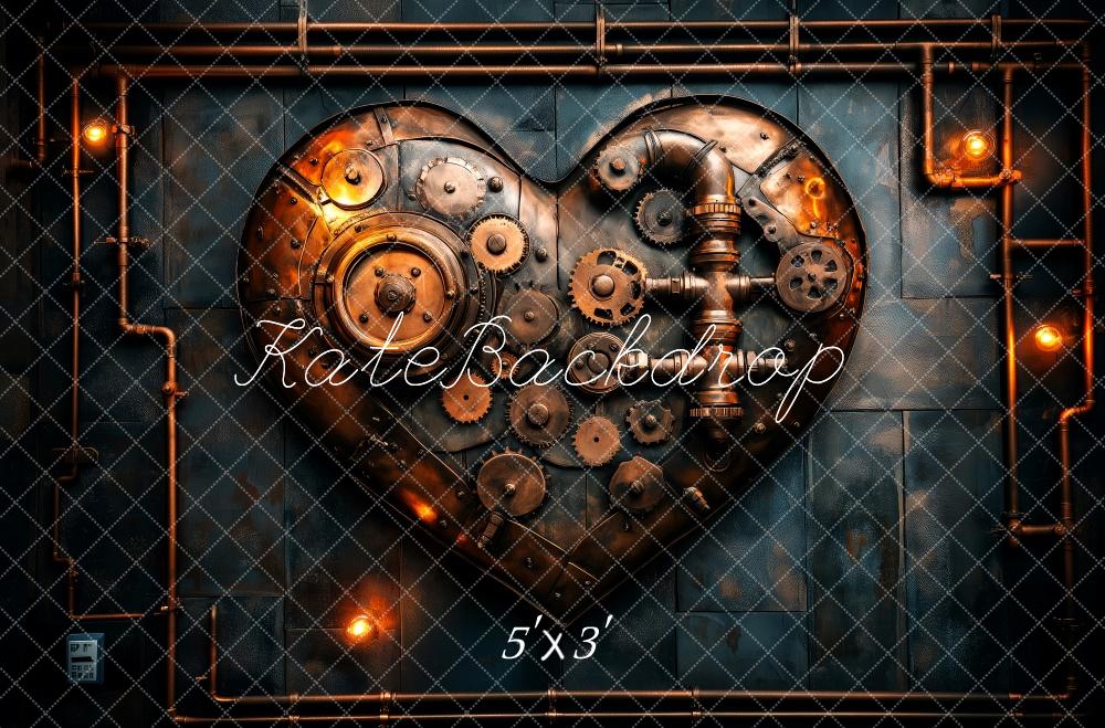 Kate Steampunk Heart Gears Backdrop Designed by Patty Roberts - Kate Backdrop AU
