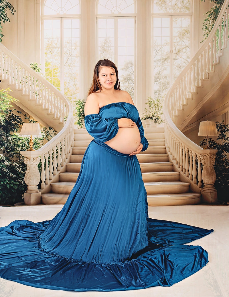 Kate Spring Elegant Cascading Stairs Backdrop Designed by Emetselch - Kate Backdrop AU