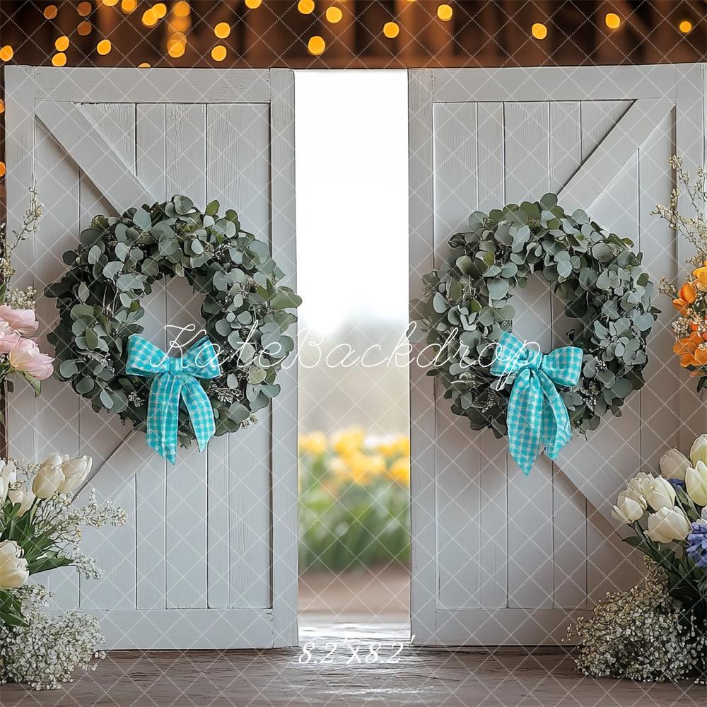 Kate Barn Doors Interior Spring Backdrop Designed by Mini MakeBelieve - Kate Backdrop AU