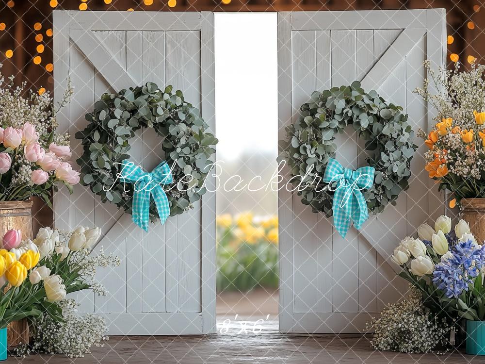 Kate Barn Doors Interior Spring Backdrop Designed by Mini MakeBelieve - Kate Backdrop AU