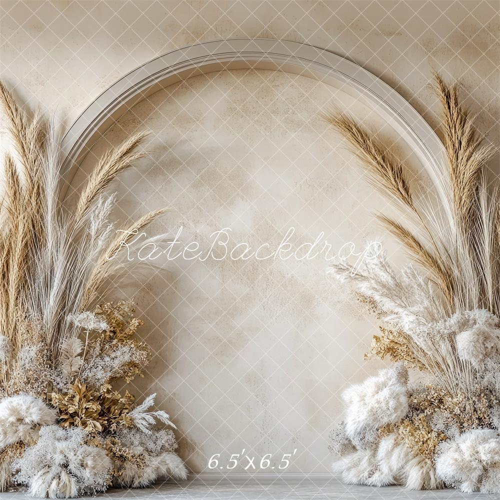 Kate Boho Pampas Arched Wall Backdrop Designed by Mini MakeBelieve