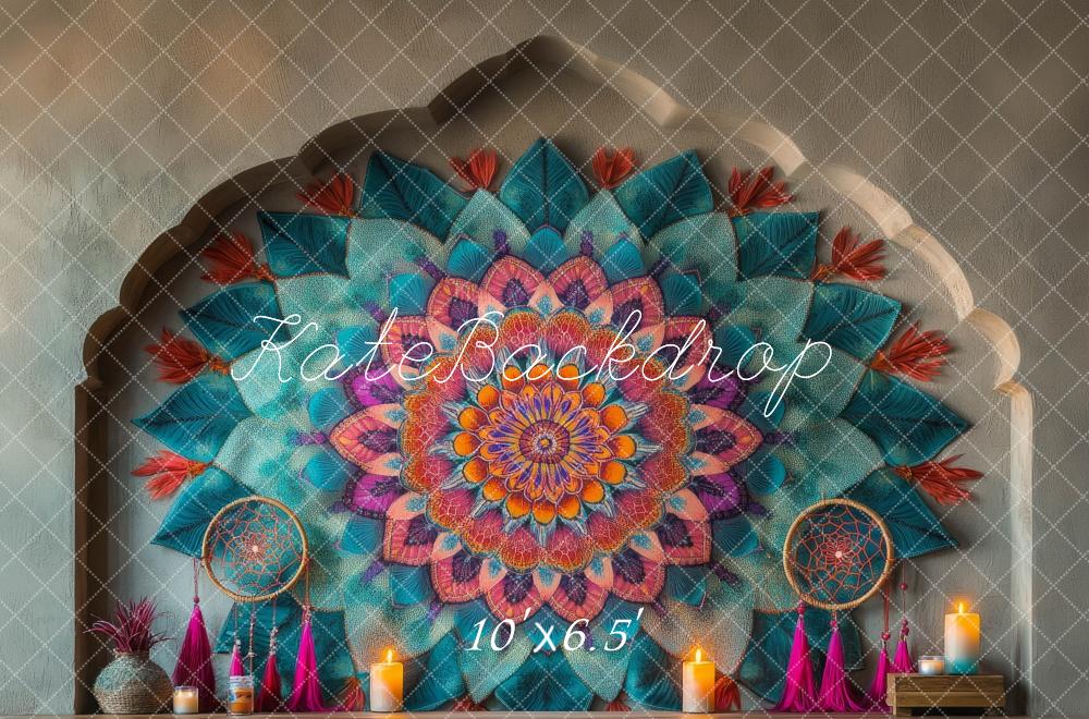 Kate Colorful Mandala Wall Backdrop Designed by Mini MakeBelieve - Kate Backdrop AU