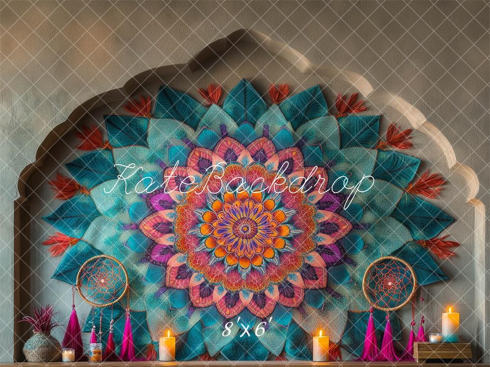 Kate Colorful Mandala Wall Backdrop Designed by Mini MakeBelieve - Kate Backdrop AU