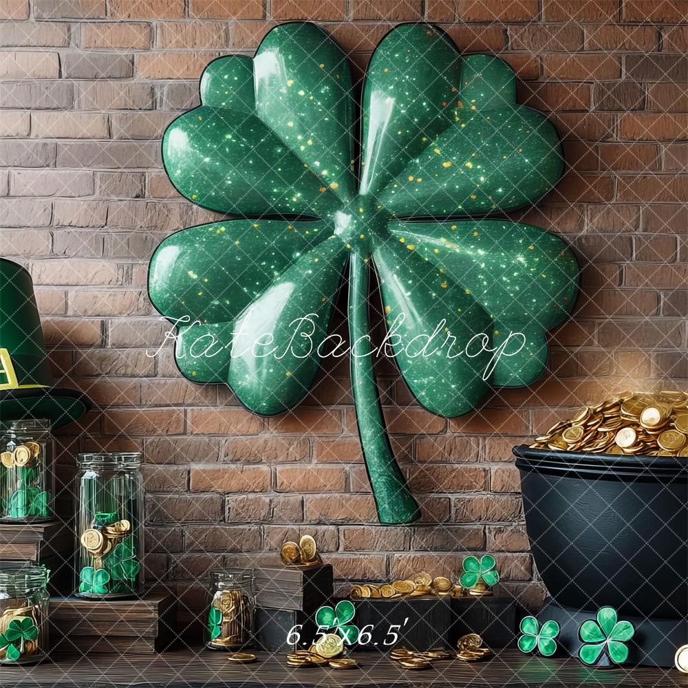 Kate St. Patrick's Day Backdrop Lucky Clover Designed by Mini MakeBelieve - Kate Backdrop AU