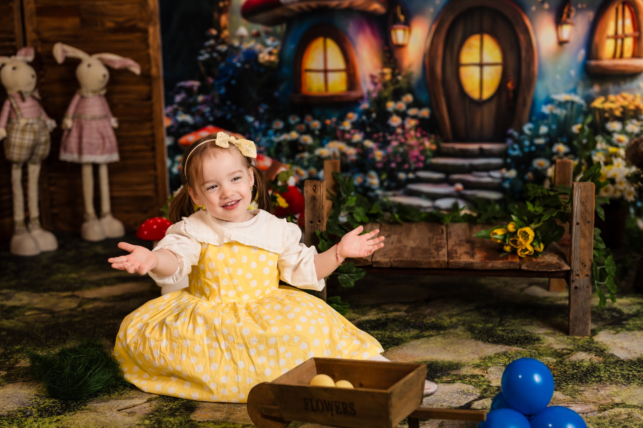 Kate Easter Fairy Mushroom House Forest Backdrop Designed by Emetselch - Kate Backdrop AU