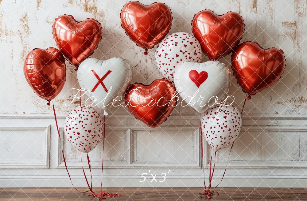 Kate Valentine Heart Balloon Wall Backdrop Designed by Emetselch - Kate Backdrop AU