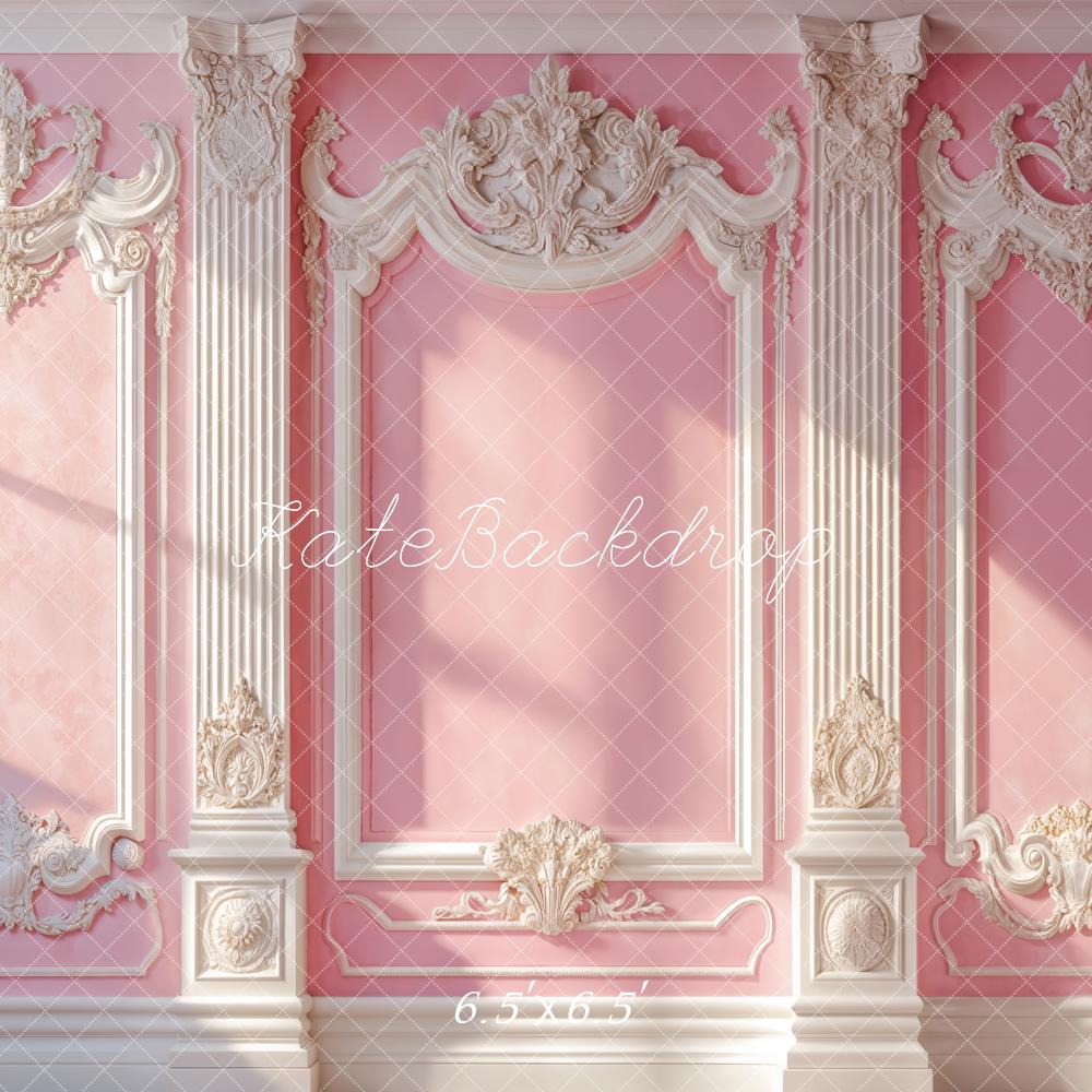 Kate Elegant Pink Vintage Wall Sunlight Backdrop Designed by Emetselch - Kate Backdrop AU