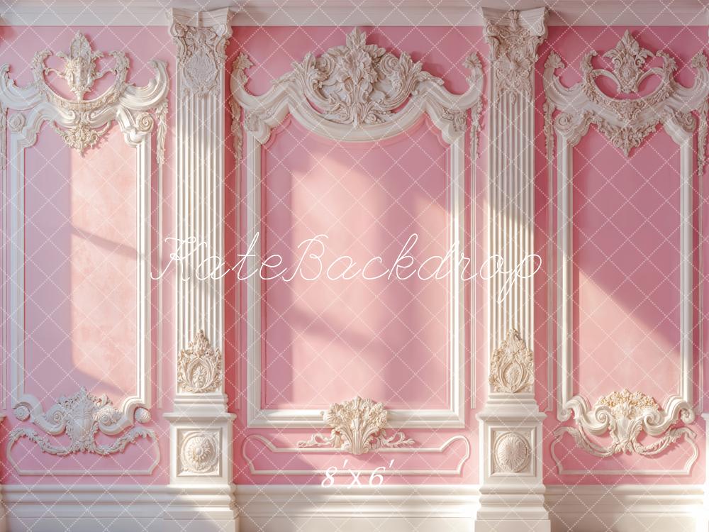 Kate Elegant Pink Vintage Wall Sunlight Backdrop Designed by Emetselch - Kate Backdrop AU