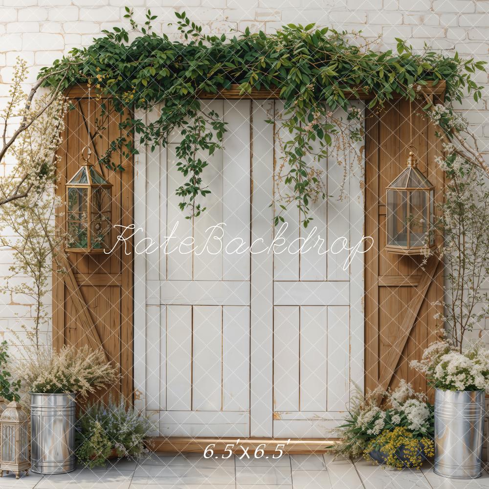 Kate Spring Backdrop Retro Door Branches Designed by Emetselch - Kate Backdrop AU