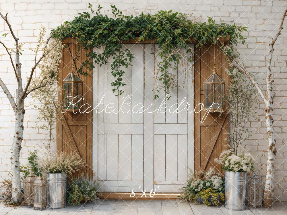 Kate Spring Backdrop Retro Door Branches Designed by Emetselch - Kate Backdrop AU