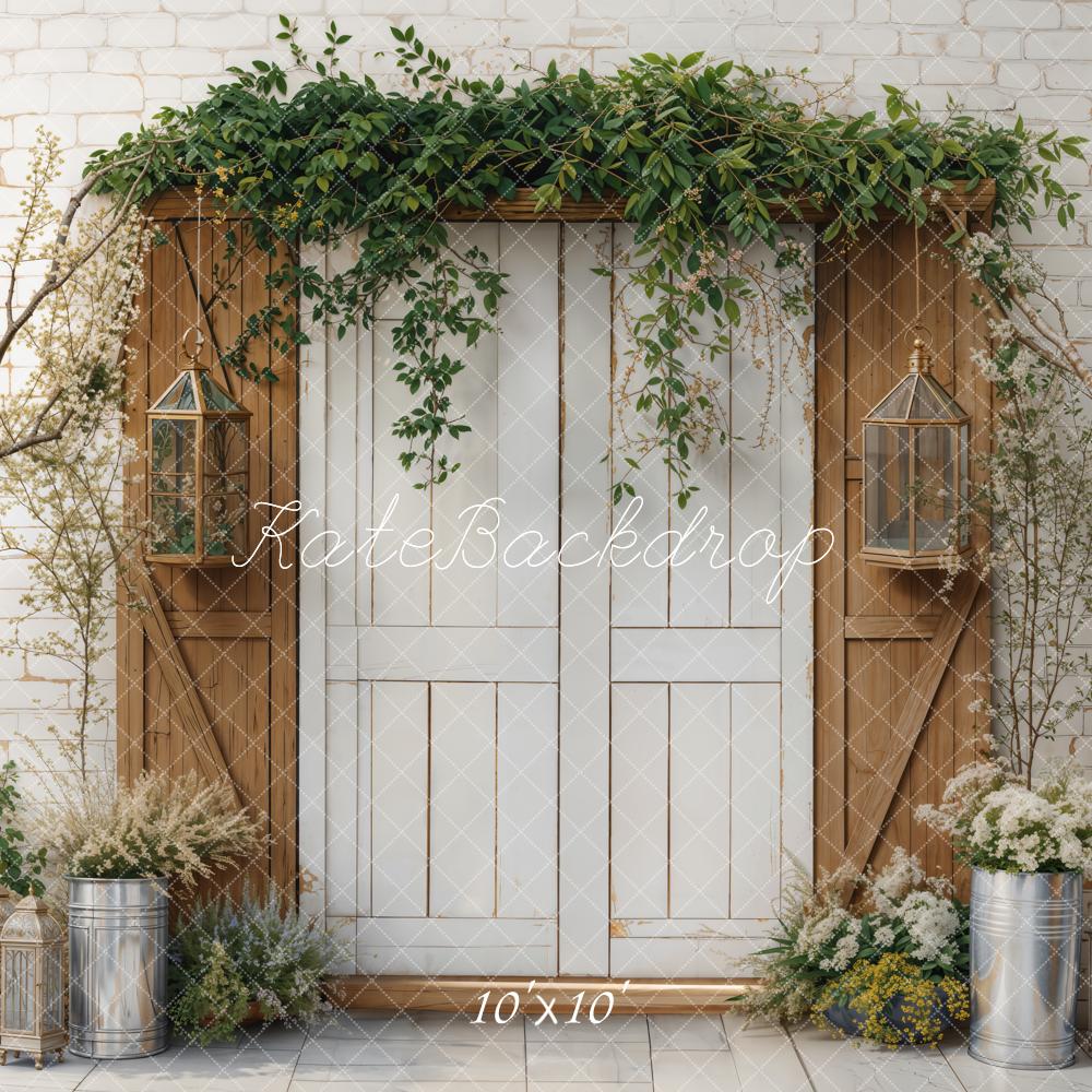 Kate Spring Backdrop Retro Door Branches Designed by Emetselch - Kate Backdrop AU