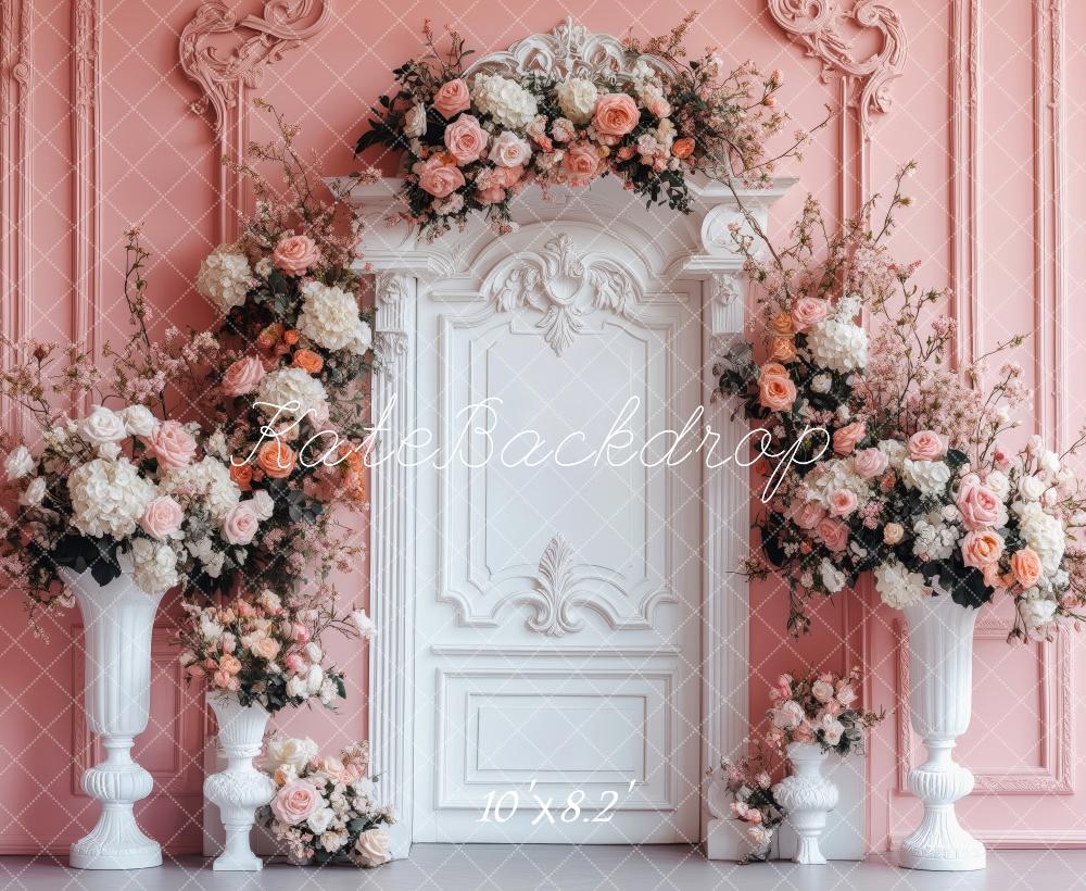 Kate Valentine Backdrop Roses Columns Backdrop Designed by Patty Roberts - Kate Backdrop AU