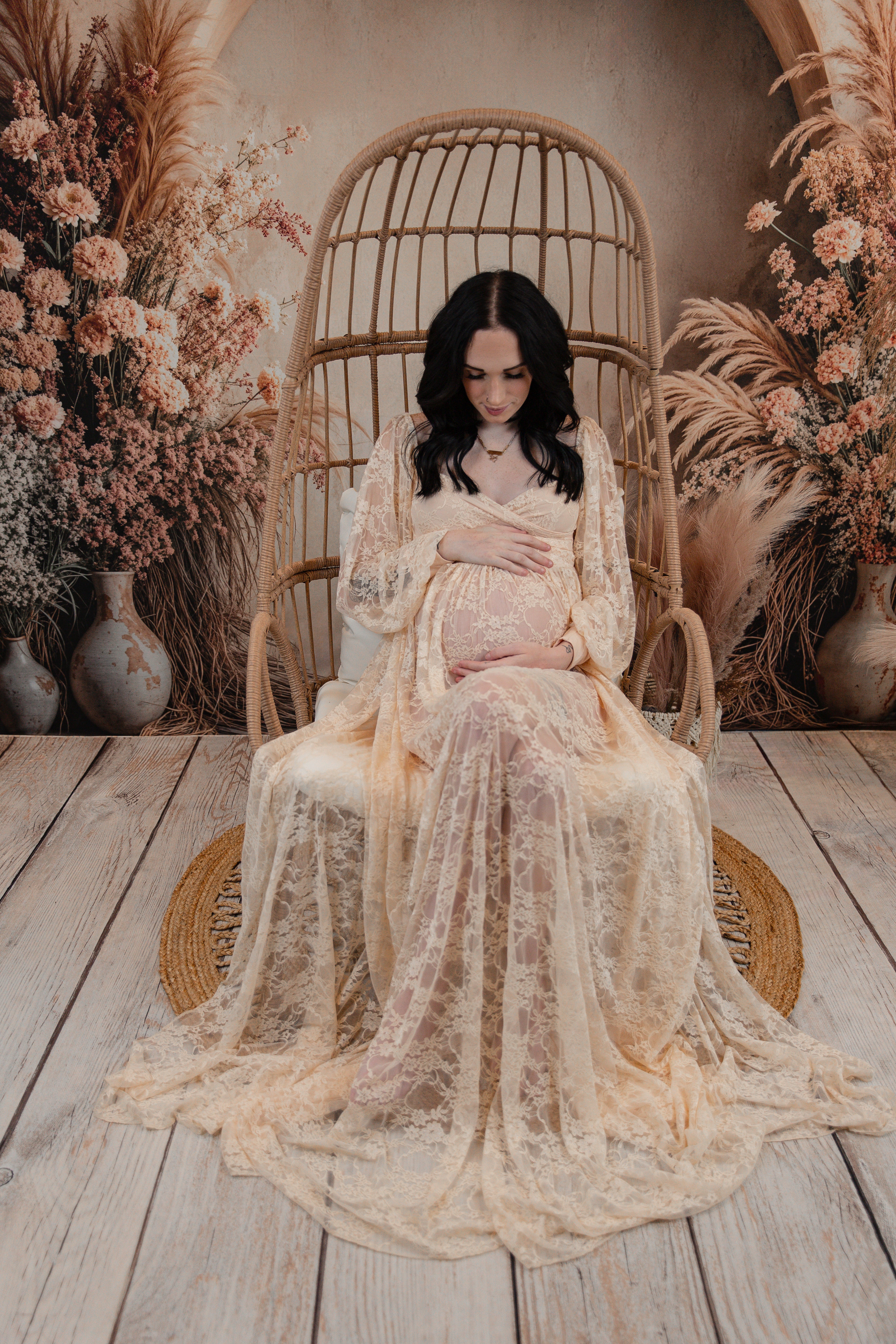 Kate Boho Arch Beige Backdrop Backdrop Designed by Emetselch