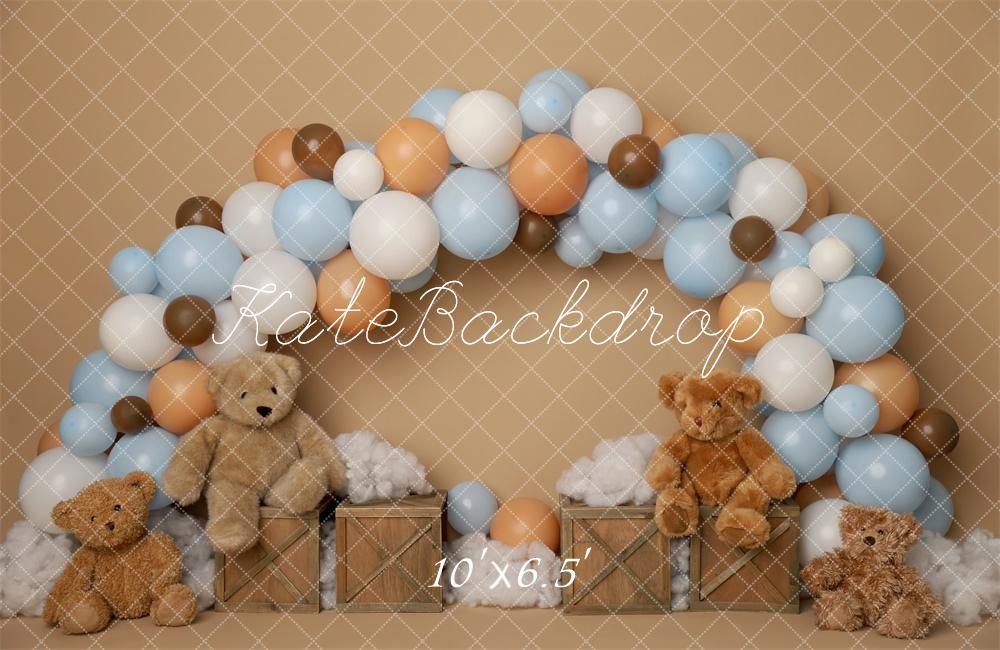Kate Teddy Party Backdrop Cake Smash Designed by Melissa King - Kate Backdrop AU