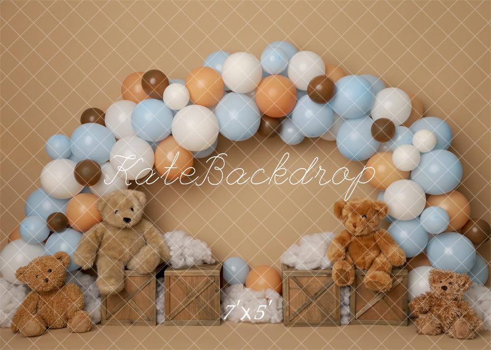 Kate Teddy Party Backdrop Cake Smash Designed by Melissa King - Kate Backdrop AU