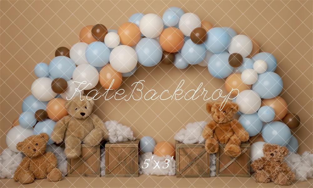 Kate Teddy Party Backdrop Cake Smash Designed by Melissa King - Kate Backdrop AU