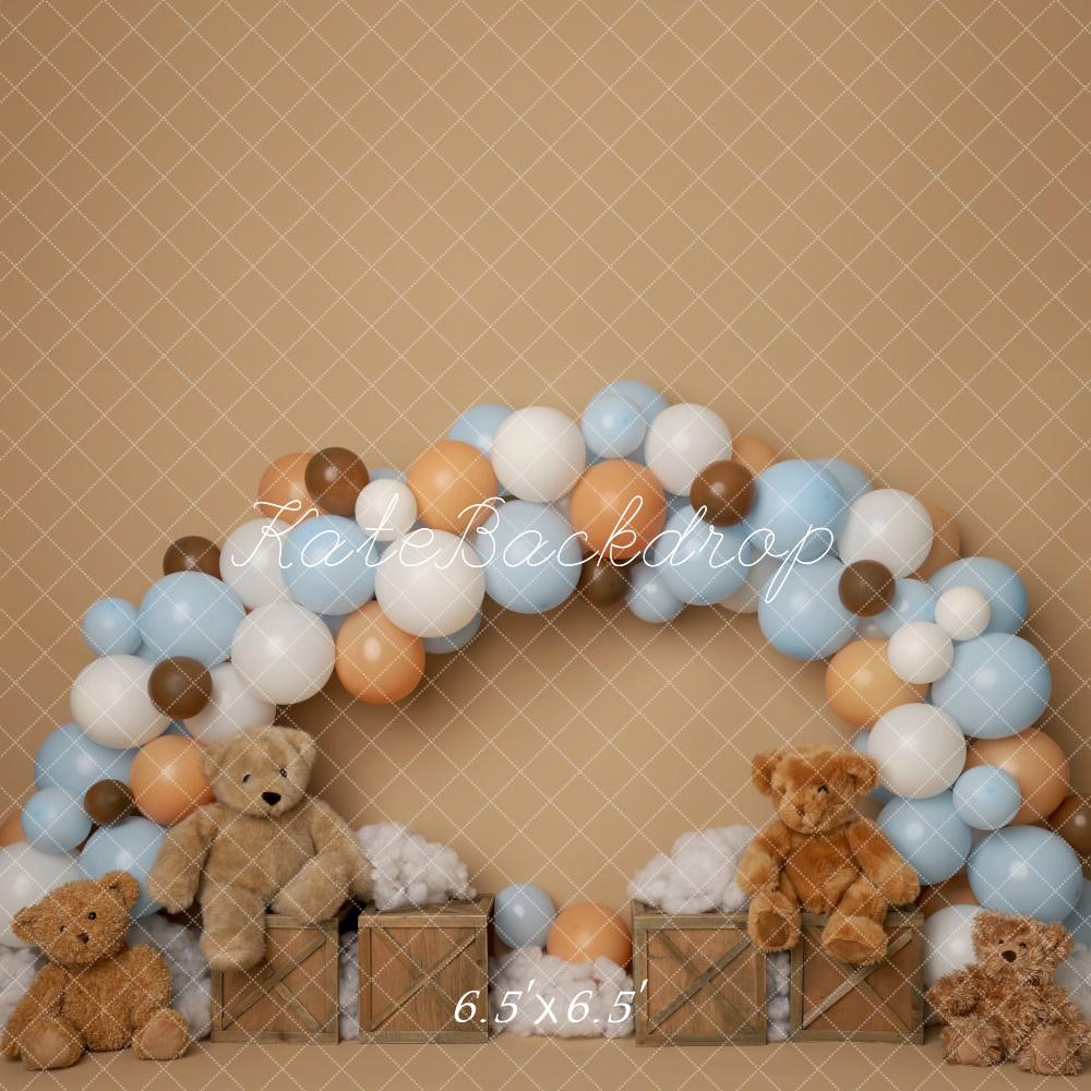 Kate Teddy Party Backdrop Cake Smash Designed by Melissa King - Kate Backdrop AU