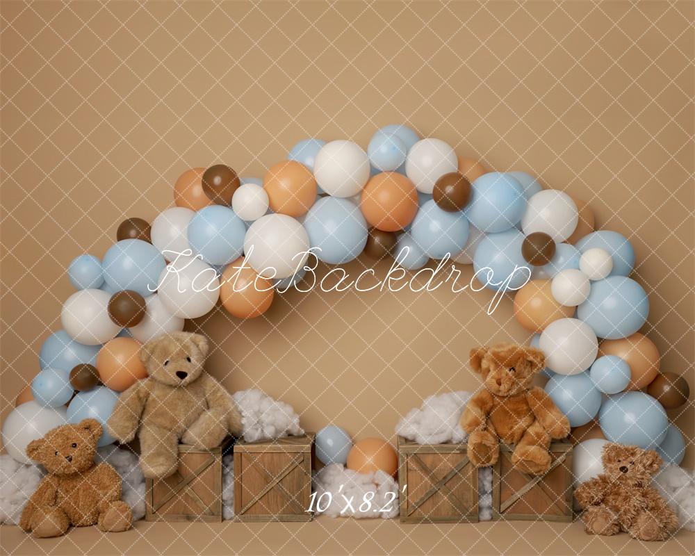 Kate Teddy Party Backdrop Cake Smash Designed by Melissa King - Kate Backdrop AU