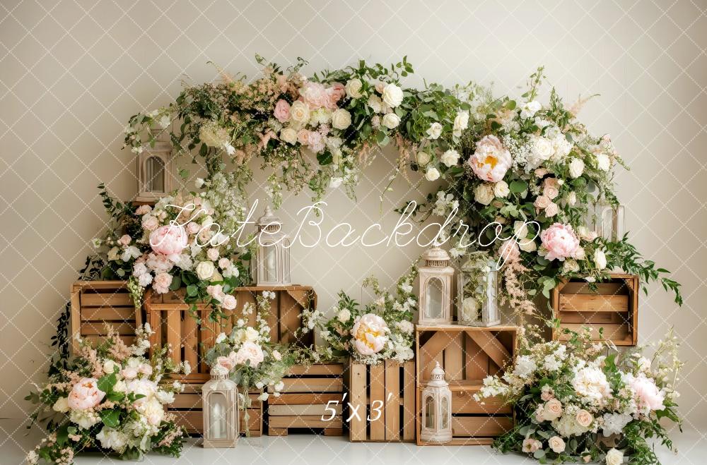 Kate Vintage Floral Arch Backdrop Spring Designed by Patty Roberts - Kate Backdrop AU