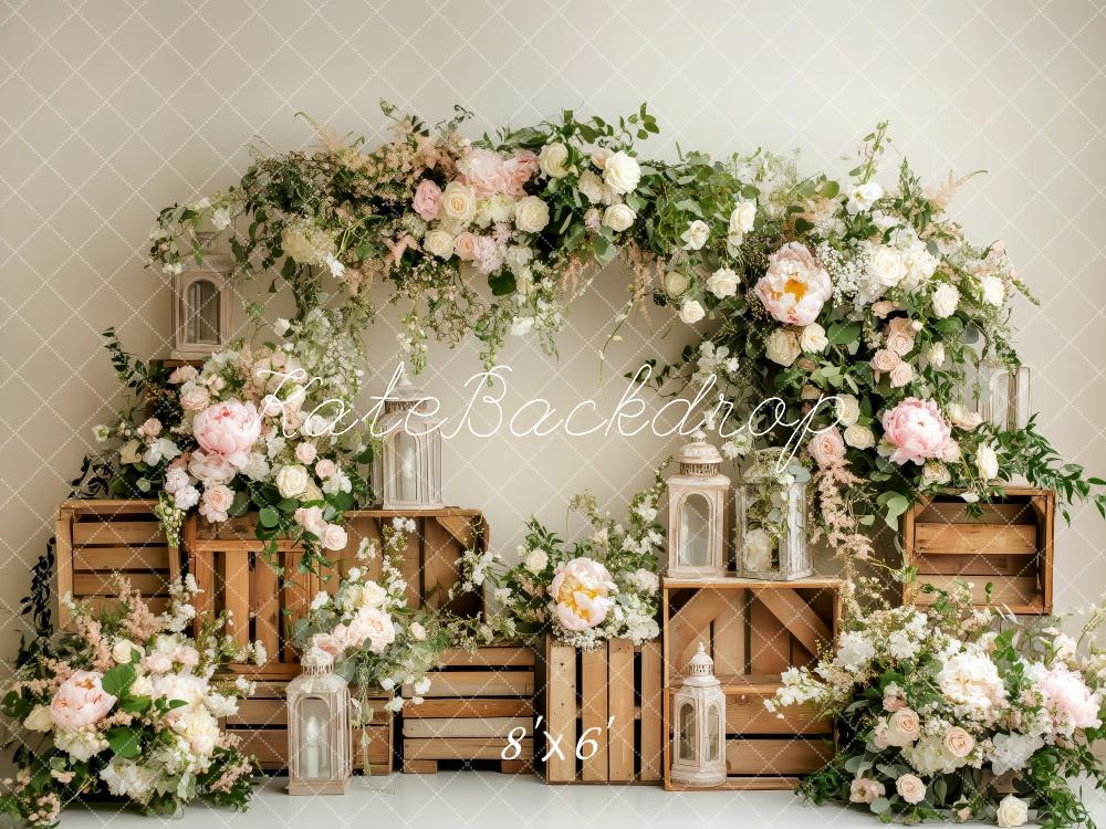 Kate Vintage Floral Arch Backdrop Spring Designed by Patty Roberts - Kate Backdrop AU
