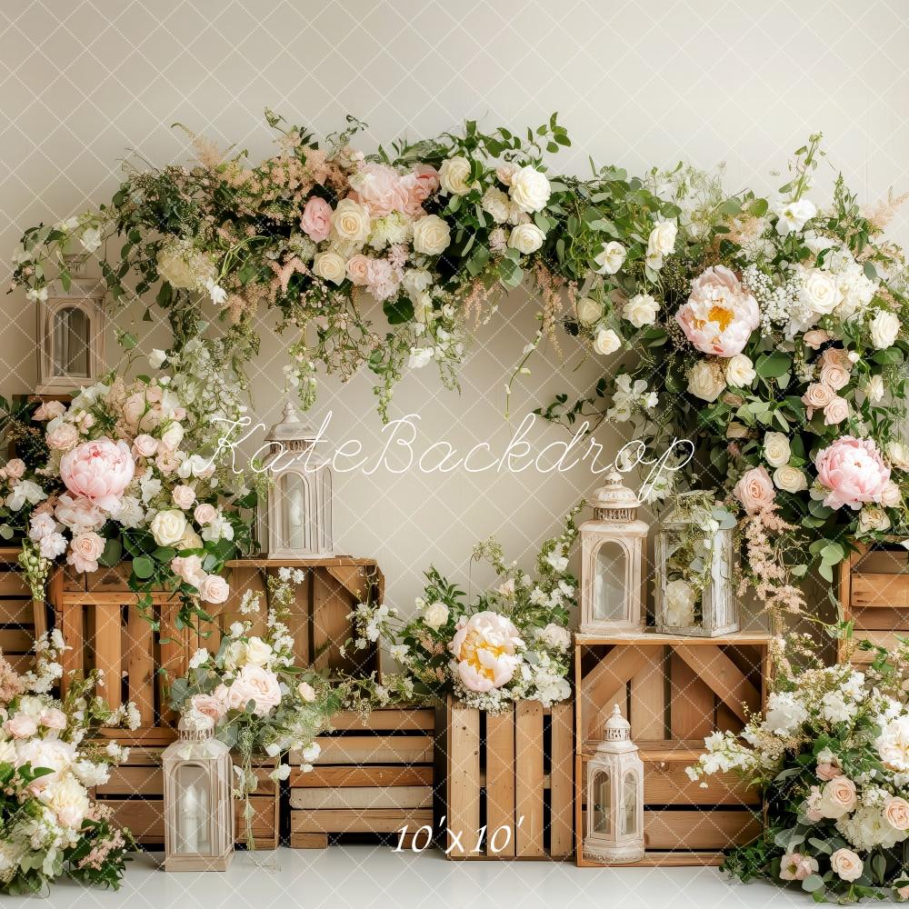 Kate Vintage Floral Arch Backdrop Spring Designed by Patty Roberts
