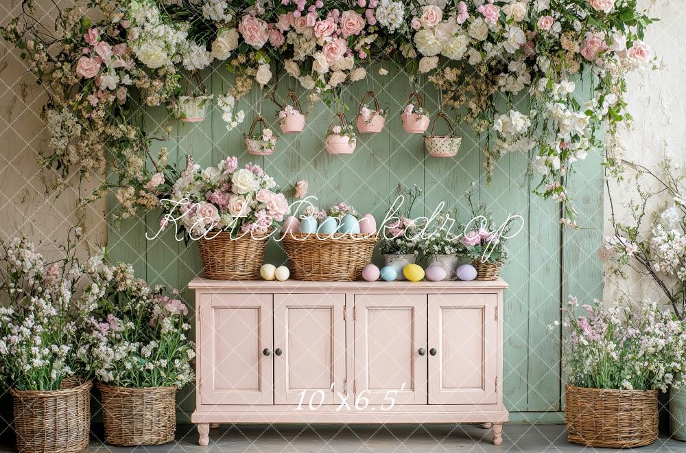 Kate Vintage Spring Floral Cabinet Backdrop Designed by Patty Roberts