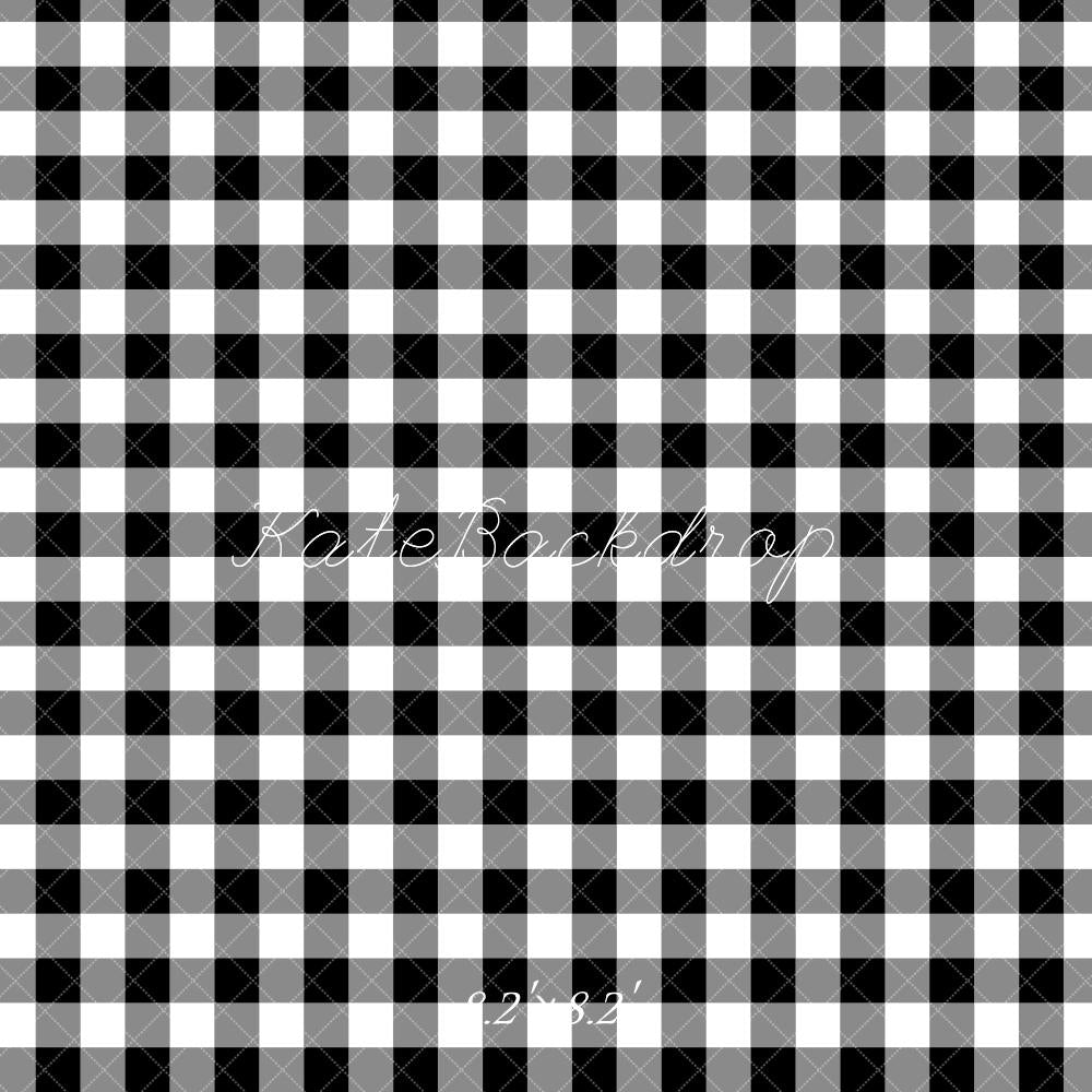 Kate Black White Buffalo Plaid Backdrop Designed by Mandy Ringe Photography - Kate Backdrop AU