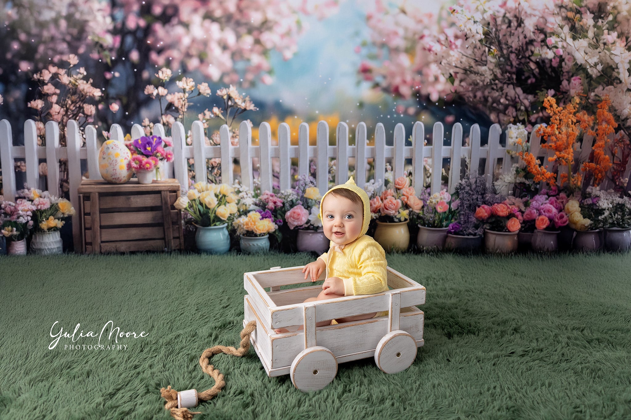 Kate Easter Spring Fence Backdrop Designed by Mini MakeBelieve - Kate Backdrop AU