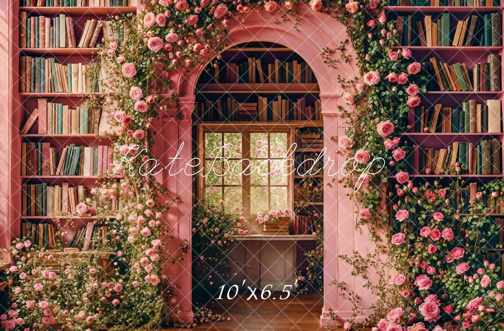 Kate Pink Floral Arch Study Backdrop Designed by Emetselch