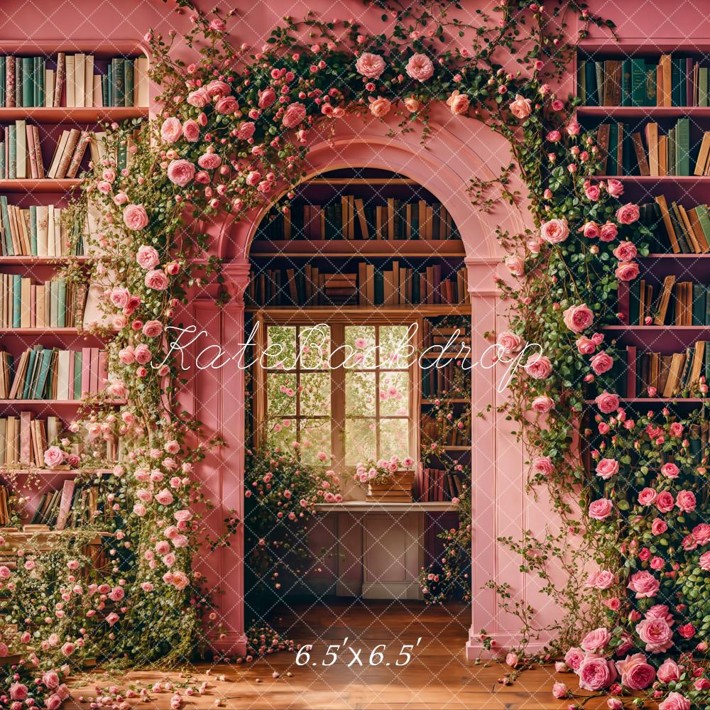 Kate Pink Floral Arch Study Backdrop Designed by Emetselch