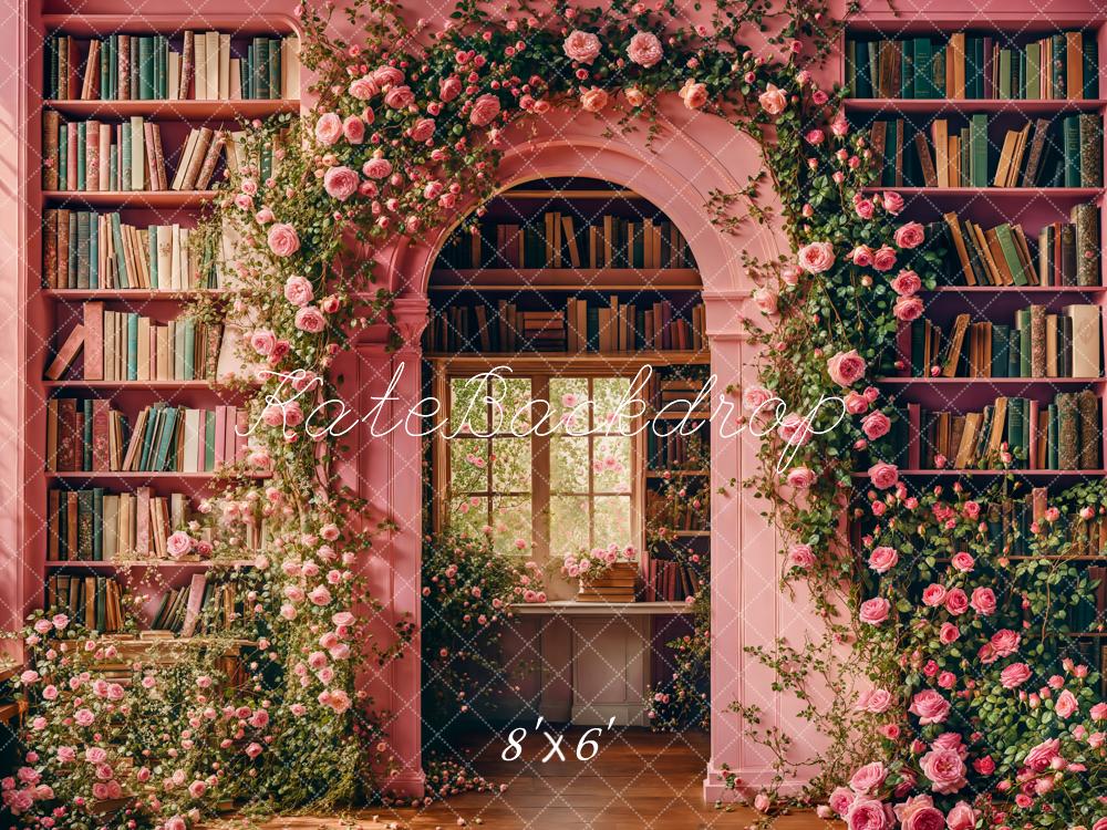 Kate Pink Floral Arch Study Backdrop Designed by Emetselch