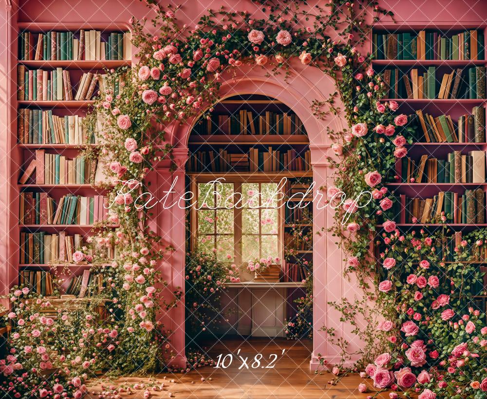 Kate Pink Floral Arch Study Backdrop Designed by Emetselch