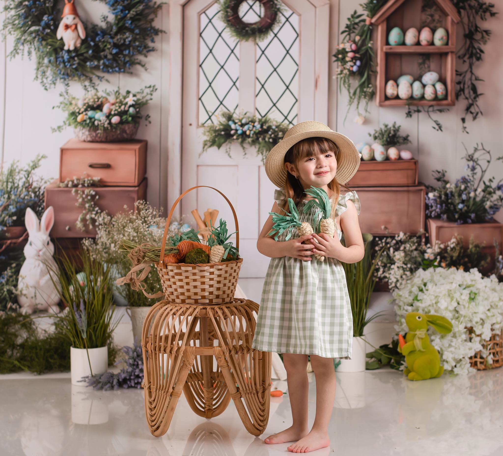 Kate Easter Bunny Spring Door Backdrop Designed by Emetselch - Kate Backdrop AU