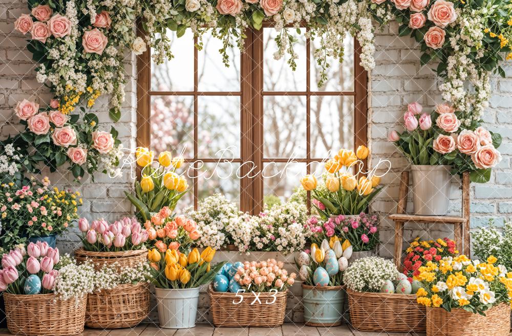 Kate Easter Flower Spring Backdrop Designed by Emetselch
