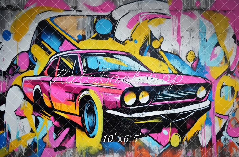 Kate Graffiti Sports Car Backdrop Designed by Patty Roberts