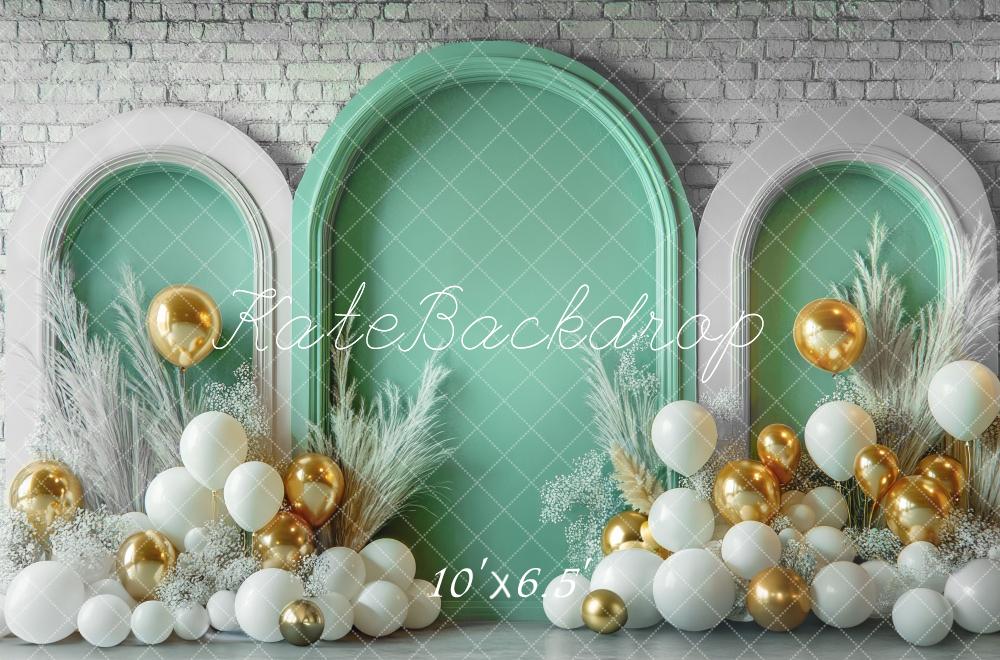 Kate Green Arch Balloons Backdrop Designed by Mini MakeBelieve - Kate Backdrop AU