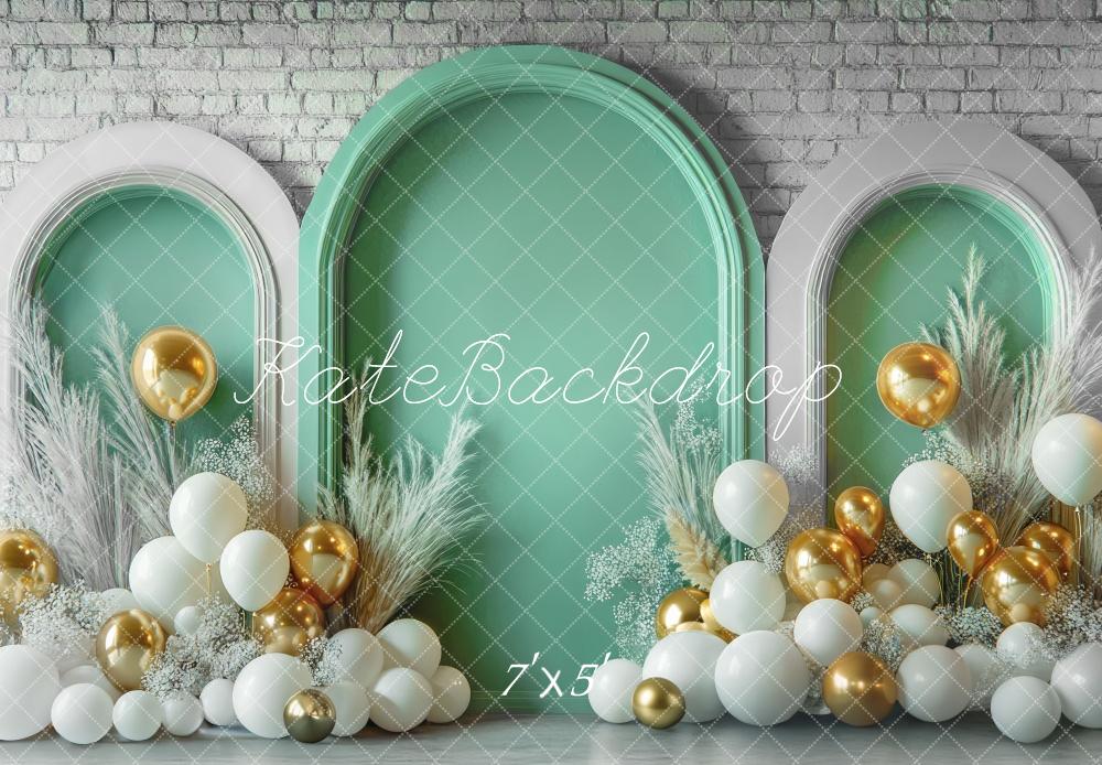 Kate Green Arch Balloons Backdrop Designed by Mini MakeBelieve - Kate Backdrop AU