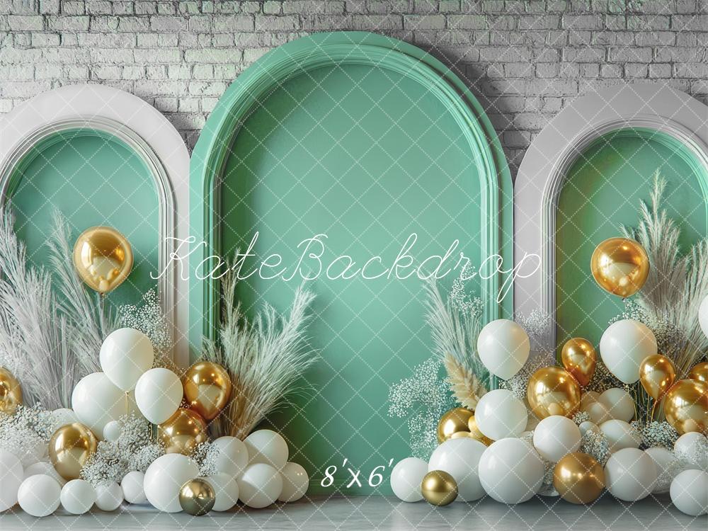 Kate Green Arch Balloons Backdrop Designed by Mini MakeBelieve - Kate Backdrop AU