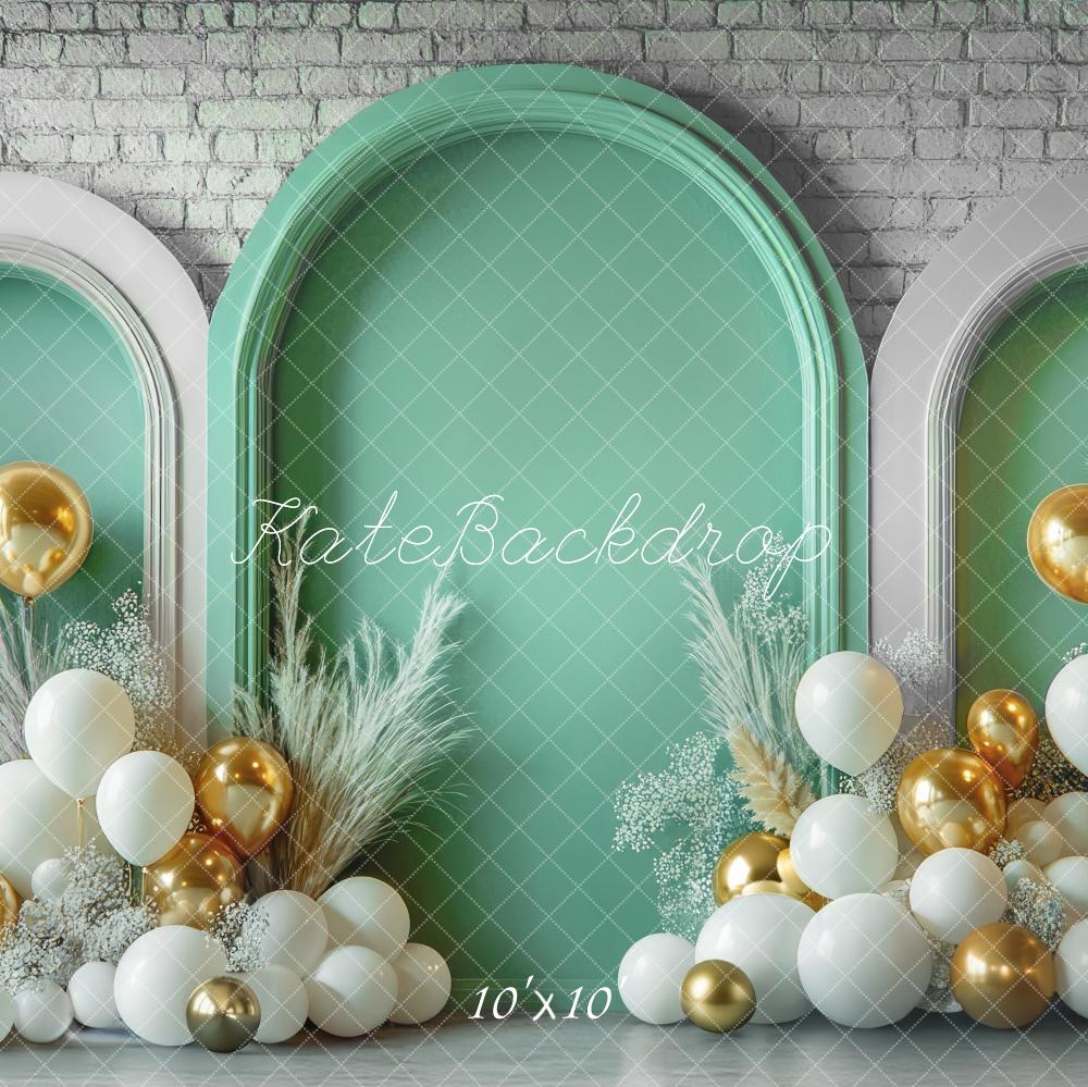 Kate Green Arch Balloons Backdrop Designed by Mini MakeBelieve - Kate Backdrop AU