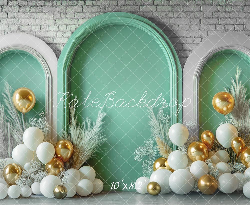 Kate Green Arch Balloons Backdrop Designed by Mini MakeBelieve - Kate Backdrop AU