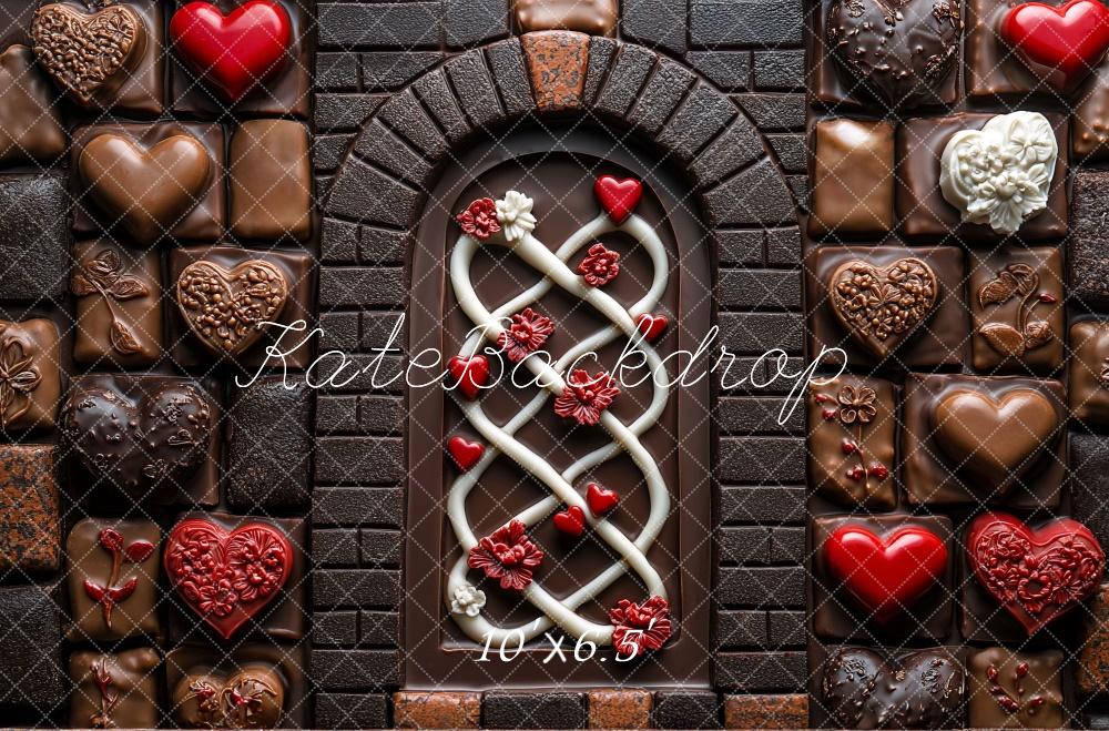 Kate Valentine's Day Backdrop Candy Chocolate Arch Designed by Mini MakeBelieve - Kate Backdrop AU